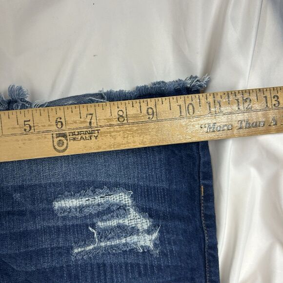 Rewash Girlfriend Distressed Denim Shorts Size 10 Blue Frayed Hem Casual - Picture 6 of 6